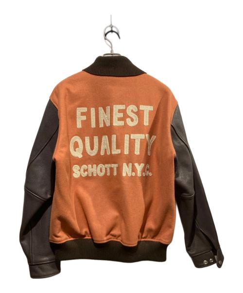 Schott（ショット）Schott (ショット) SKOOKUM (スクーカム) スタジアムジャケット ブラウン サイズ:Mの古着・服飾アイテム