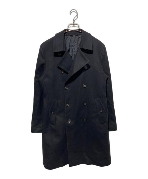 HEVO（イーヴォ）HEVO (イーヴォ) メルトンダブルチェスターコート ブラック サイズ:48の古着・服飾アイテム
