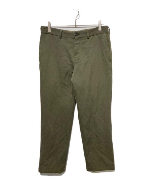 COMME des GARCONS HOMME（コムデギャルソン オム）COMME des GARCONS HOMME (コムデギャルソン オム) ポリ縮絨スラックスパンツ カーキ サイズ:Mの古着・服飾アイテム