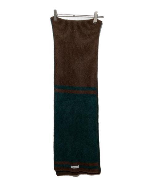 MATSUFUJI（マツフジ）MATSUFUJI (マツフジ) Border Knit ニット グリーン×ブラウン サイズ:3の古着・服飾アイテム