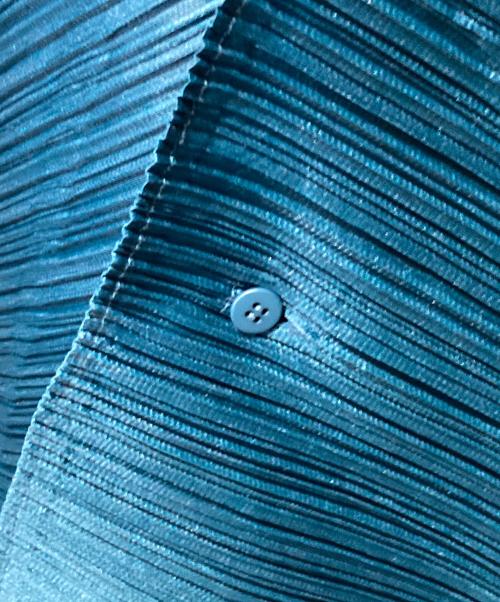 PLEATS PLEASE（プリーツプリーズ）PLEATS PLEASE (プリーツプリーズ) ホルターネック プリーツ ワンピース ブルー サイズ:1の古着・服飾アイテム