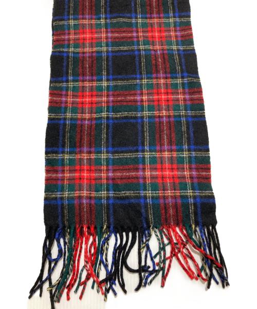JOHNSTONS（ジョンストンズ）JOHNSTONS (ジョンストンズ) カシミヤチェックマフラー レッドの古着・服飾アイテム