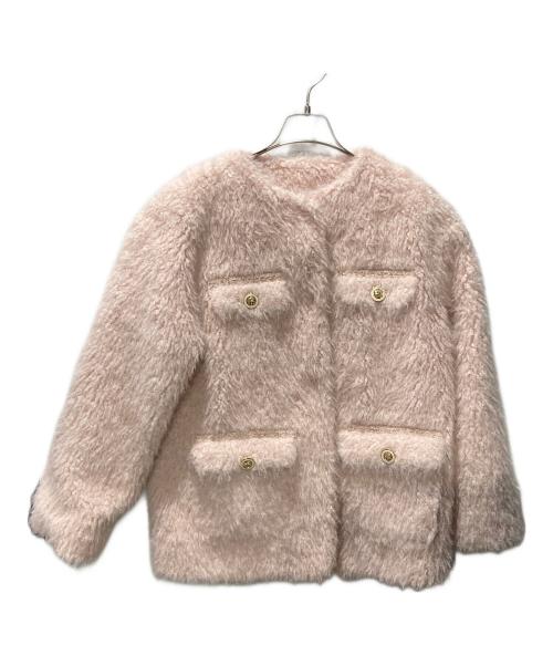 HER LIP TO（ハーリップトゥ）HER LIP TO (ハーリップトゥ) Royal Faux Fur Coat ピンク サイズ:Sの古着・服飾アイテム