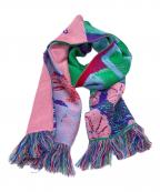 MONTMARTRE NEW YORKモンマルトル ニューヨーク）の古着「SUNSHINE SCARF」｜ピンク×グリーン