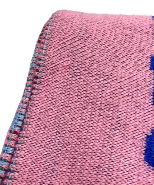 MONTMARTRE NEW YORK（モンマルトル ニューヨーク）MONTMARTRE NEW YORK (モンマルトル ニューヨーク) SUNSHINE SCARF ピンク×グリーンの古着・服飾アイテム