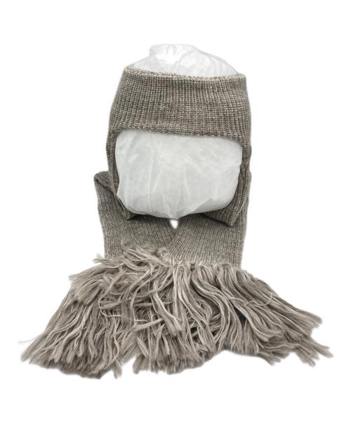 kijima takayuki（キジマタカユキ）KIJIMA TAKAYUKI (キジマタカユキ) WOOL KNIT LONG EAR BAND ストール グレーの古着・服飾アイテム