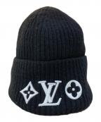 LOUIS VUITTONルイ ヴィトン）の古着「ビーニー・LV ヘッドライン ニット帽」｜ブラック