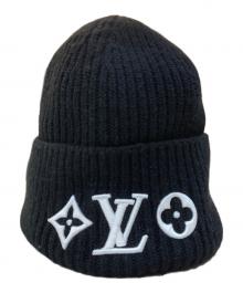 LOUIS VUITTON（ルイ ヴィトン）の古着「ビーニー・LV ヘッドライン ニット帽」｜ブラック