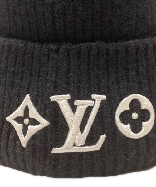 LOUIS VUITTON（ルイ ヴィトン）LOUIS VUITTON (ルイ ヴィトン) ビーニー・LV ヘッドライン ニット帽 ブラックの古着・服飾アイテム