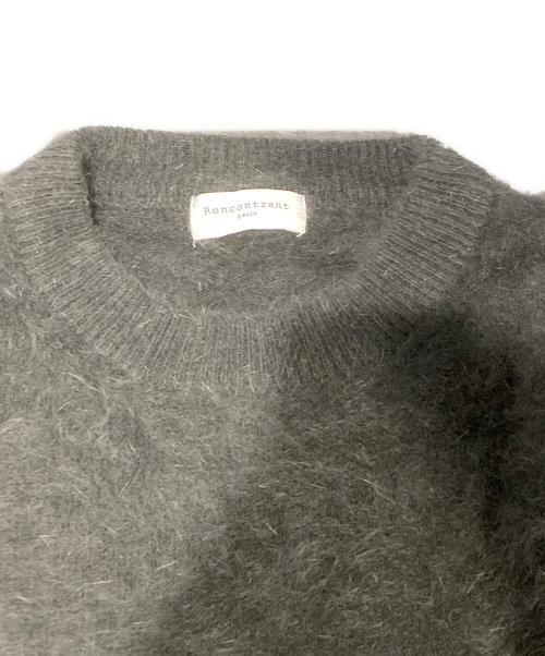 rencontrant（レンコントラント）rencontrant (レンコントラント) フォックスウールシャギークルーネックニット グレー サイズ:freeの古着・服飾アイテム