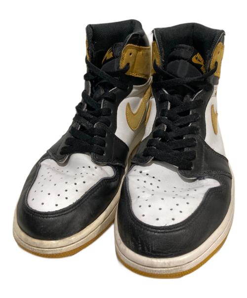 NIKE（ナイキ）NIKE (ナイキ) Air Jordan 1 Retro Highb Black Toe/Yellow Ochre ハイカットスニーカー Black Toe/Yellow Ochre サイズ:27.5の古着・服飾アイテム