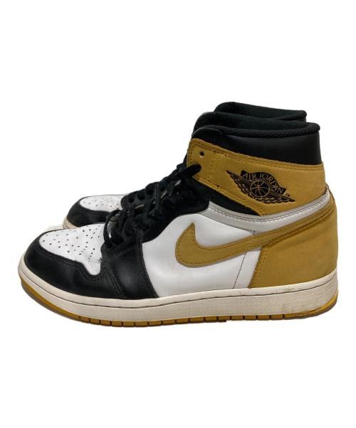 NIKE（ナイキ）NIKE (ナイキ) Air Jordan 1 Retro Highb Black Toe/Yellow Ochre ハイカットスニーカー Black Toe/Yellow Ochre サイズ:27.5の古着・服飾アイテム