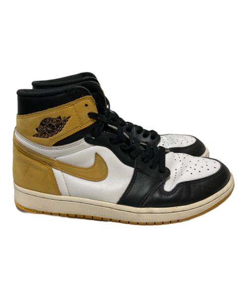 NIKE（ナイキ）NIKE (ナイキ) Air Jordan 1 Retro Highb Black Toe/Yellow Ochre ハイカットスニーカー Black Toe/Yellow Ochre サイズ:27.5の古着・服飾アイテム