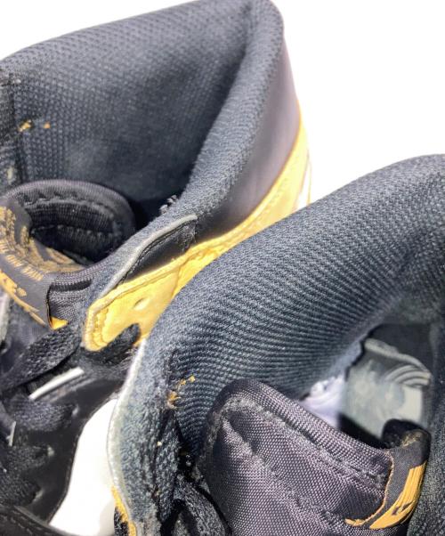 NIKE（ナイキ）NIKE (ナイキ) Air Jordan 1 Retro Highb Black Toe/Yellow Ochre ハイカットスニーカー Black Toe/Yellow Ochre サイズ:27.5の古着・服飾アイテム