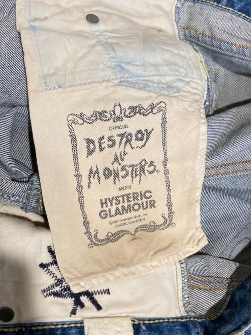 Hysteric Glamour（ヒステリックグラマー）Hysteric Glamour (ヒステリックグラマー) デストロイオールモンスターズデニムパンツ インディゴ サイズ:32の古着・服飾アイテム