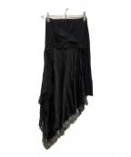 MM6 Maison Margielaエムエムシックスメゾンマルジェラ）の古着「レイヤードスカート」｜ネイビー