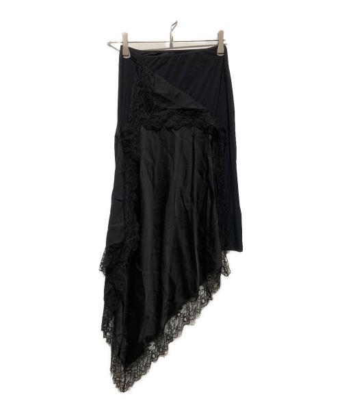 MM6 Maison Margiela（エムエムシックスメゾンマルジェラ）MM6 Maison Margiela (エムエムシックス メゾンマルジェラ) レイヤードスカート ネイビー サイズ:Sの古着・服飾アイテム