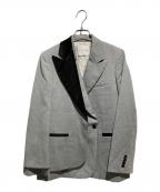 CINOHチノ）の古着「レイヤードデザイントリムテーラードジャケット」｜グレー