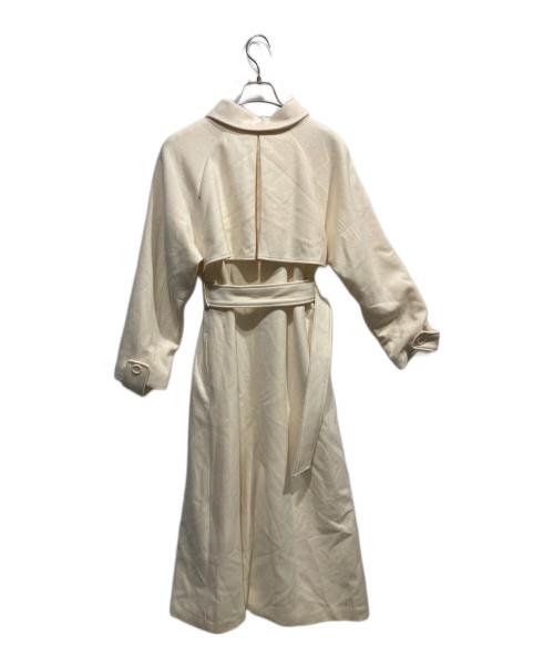 eimy istoire（エイミーイストワール）eimy istoire (エイミーイストワール) ベルテッドウールトレンチコート ホワイト サイズ:Ｍの古着・服飾アイテム