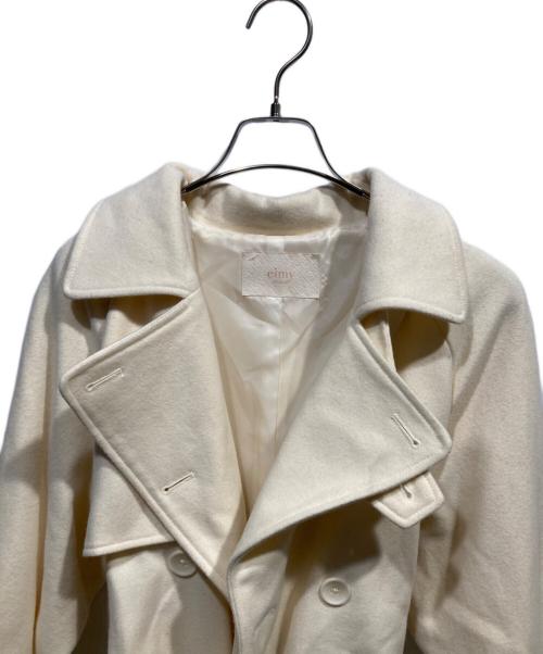 eimy istoire（エイミーイストワール）eimy istoire (エイミーイストワール) ベルテッドウールトレンチコート ホワイト サイズ:Ｍの古着・服飾アイテム
