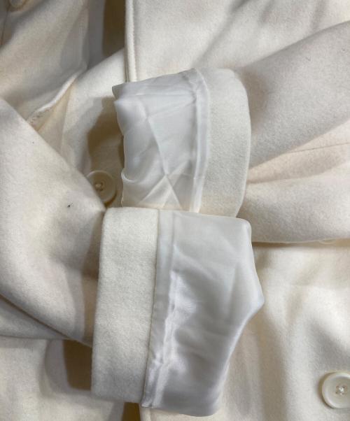 eimy istoire（エイミーイストワール）eimy istoire (エイミーイストワール) ベルテッドウールトレンチコート ホワイト サイズ:Ｍの古着・服飾アイテム