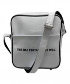 WEWILL×PORTERウィーウィル×ポーター）の古着「エナメル  ショルダーバッグ」｜ブラック×ホワイト