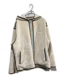 SUPREME（シュプリーム）の古着「23SS Crochet Edge Hooded Zip Up Top」｜アイボリー