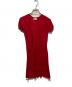 RED VALENTINO（レッドヴァレンティノ）の古着「半袖ニットワンピース」｜レッド