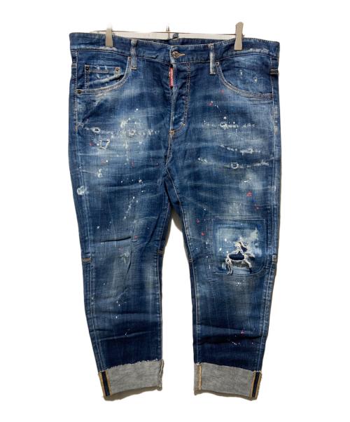 DSQUARED2（ディースクエアード）DSQUARED2 (ディースクエアード) SAILOR JEAN ダメージ加工 デニムパンツ インディゴ サイズ:50の古着・服飾アイテム