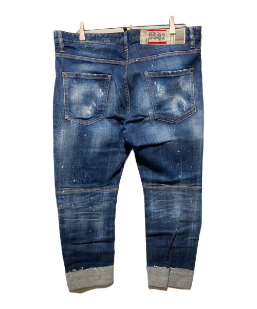DSQUARED2（ディースクエアード）DSQUARED2 (ディースクエアード) SAILOR JEAN ダメージ加工 デニムパンツ インディゴ サイズ:50の古着・服飾アイテム