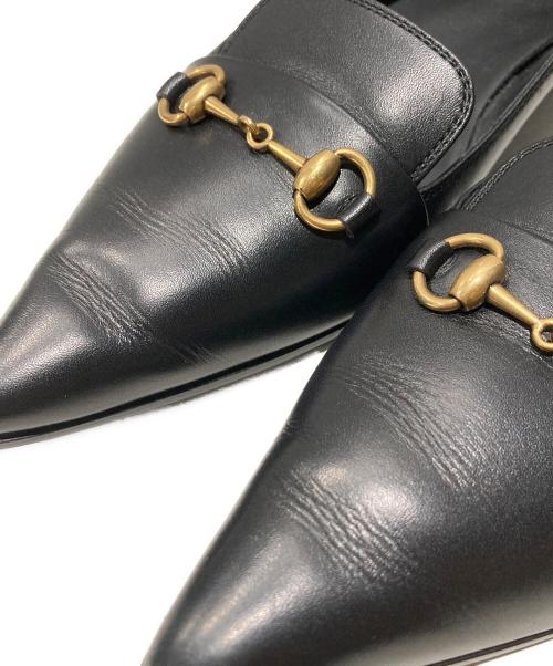 GUCCI（グッチ）GUCCI (グッチ) ポインテッドホースビットローファー ブラック サイズ:361/2の古着・服飾アイテム