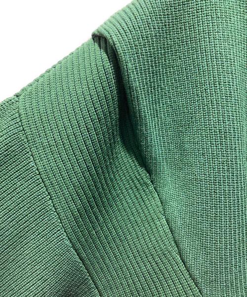 UN3D.（アンスリード）UN3D. (アンスリード) ジップネックショートニットトップ グリーン サイズ:36の古着・服飾アイテム