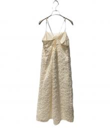 Adam et Rope（アダム エ ロペ）の古着「ヘアリージャカードキャミワンピース」｜ホワイト