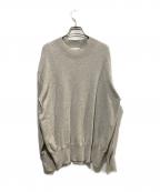 rencontrantレンコントラント）の古着「ハイゲージコットンカシミヤナイロンモックネックニット」｜グレー