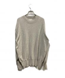 rencontrant（レンコントラント）の古着「ハイゲージコットンカシミヤナイロンモックネックニット」｜グレー