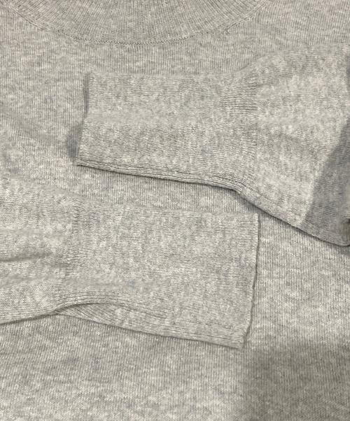 rencontrant（レンコントラント）RENCONTRANT (レンコントラント) ハイゲージコットンカシミヤナイロンモックネックニット グレー サイズ:Lの古着・服飾アイテム