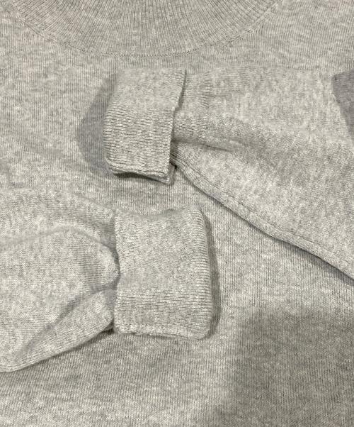 rencontrant（レンコントラント）RENCONTRANT (レンコントラント) ハイゲージコットンカシミヤナイロンモックネックニット グレー サイズ:Lの古着・服飾アイテム