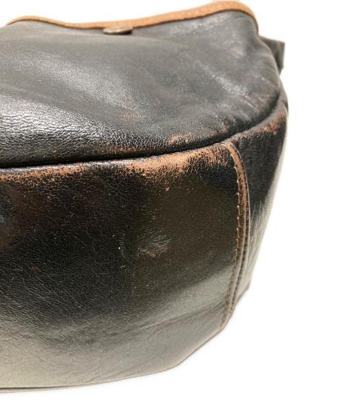 THE FLAT HEAD（ザ・フラットヘッド）THE FLAT HEAD (ザ・フラットヘッド) FREAK別注 HORSE HIDE × DEER SKIN BAG ブラックの古着・服飾アイテム