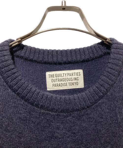 WACKO MARIA（ワコマリア）WACKO MARIA (ワコマリア) ウールアクリルモヘアニット ネイビー サイズ:Mの古着・服飾アイテム