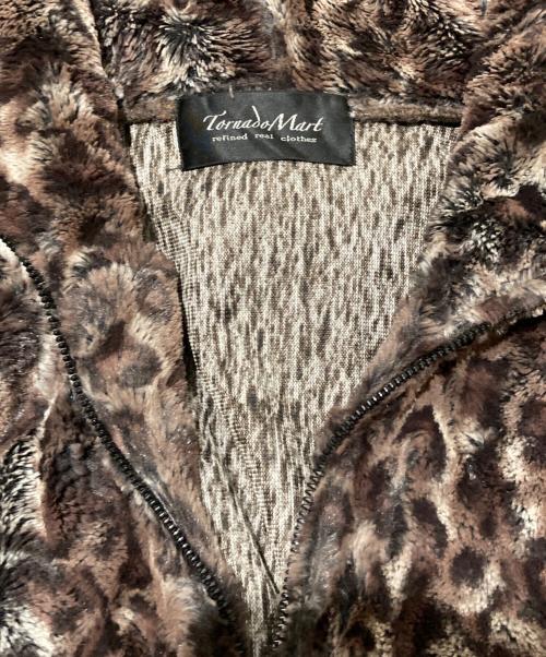 TORNADO MART（トルネードマート）TORNADO MART (トルネードマート) レオパードシルキーボアジャケット ブラウン サイズ:Lの古着・服飾アイテム