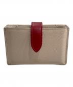 CELINEセリーヌ）の古着「アコーディオ カード ホルダー」｜ピンク×レッド