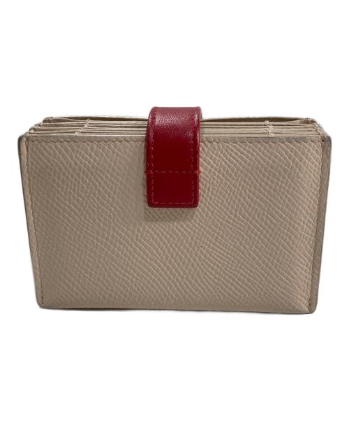 CELINE（セリーヌ）CELINE (セリーヌ) アコーディオ カード ホルダー ピンク×レッドの古着・服飾アイテム