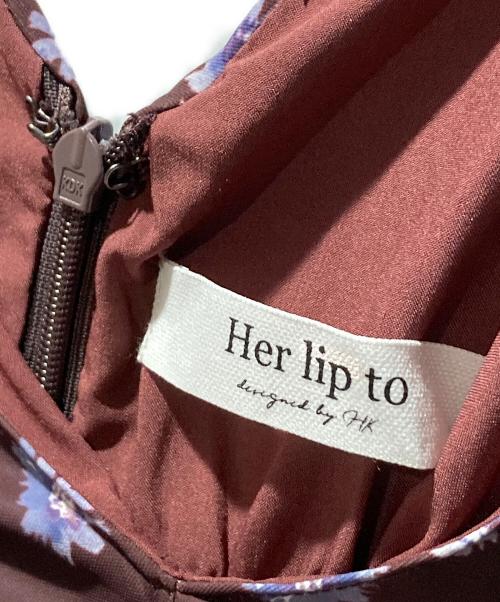 HER LIP TO（ハーリップトゥ）Her lip to (ハーリップトゥ) Paris Daisy Long Dress ブルー×ブラウン サイズ:Ｓの古着・服飾アイテム