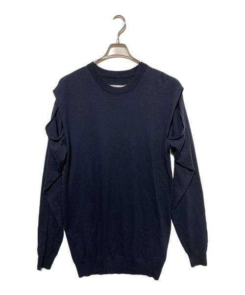Maison Margiela（メゾンマルジェラ）Maison Margiela (メゾンマルジェラ) カットアウトロングニット ネイビー サイズ:Ｓの古着・服飾アイテム