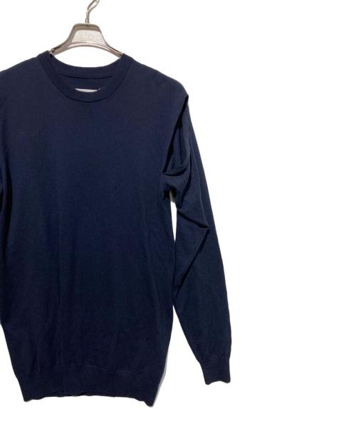 Maison Margiela（メゾンマルジェラ）Maison Margiela (メゾンマルジェラ) カットアウトロングニット ネイビー サイズ:Ｓの古着・服飾アイテム