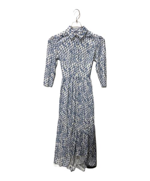 CORCOVADO（コルコバード）CORCOVADO (コルコバード) 総柄ワンピース ブルー サイズ:38の古着・服飾アイテム