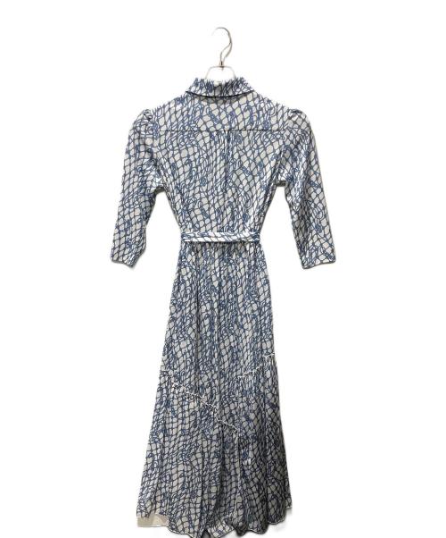 CORCOVADO（コルコバード）CORCOVADO (コルコバード) 総柄ワンピース ブルー サイズ:38の古着・服飾アイテム