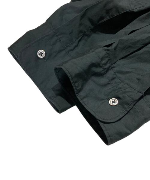 Graphpaper（グラフペーパー）Graphpaper (グラフペーパー) Broad L/S Oversized Band Collar Shirt バンドカラー シャツ ブラック サイズ:2の古着・服飾アイテム