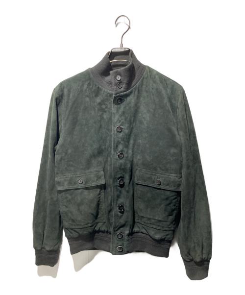 valstarino（ヴァルスタリーノ）valstarino (ヴァルスタリーノ) Valstar Jacket スウェード ゴートレザー切替ジャケット グレー サイズ:50の古着・服飾アイテム