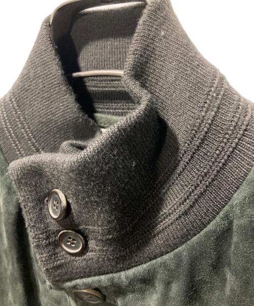 valstarino（ヴァルスタリーノ）valstarino (ヴァルスタリーノ) Valstar Jacket スウェード ゴートレザー切替ジャケット グレー サイズ:50の古着・服飾アイテム